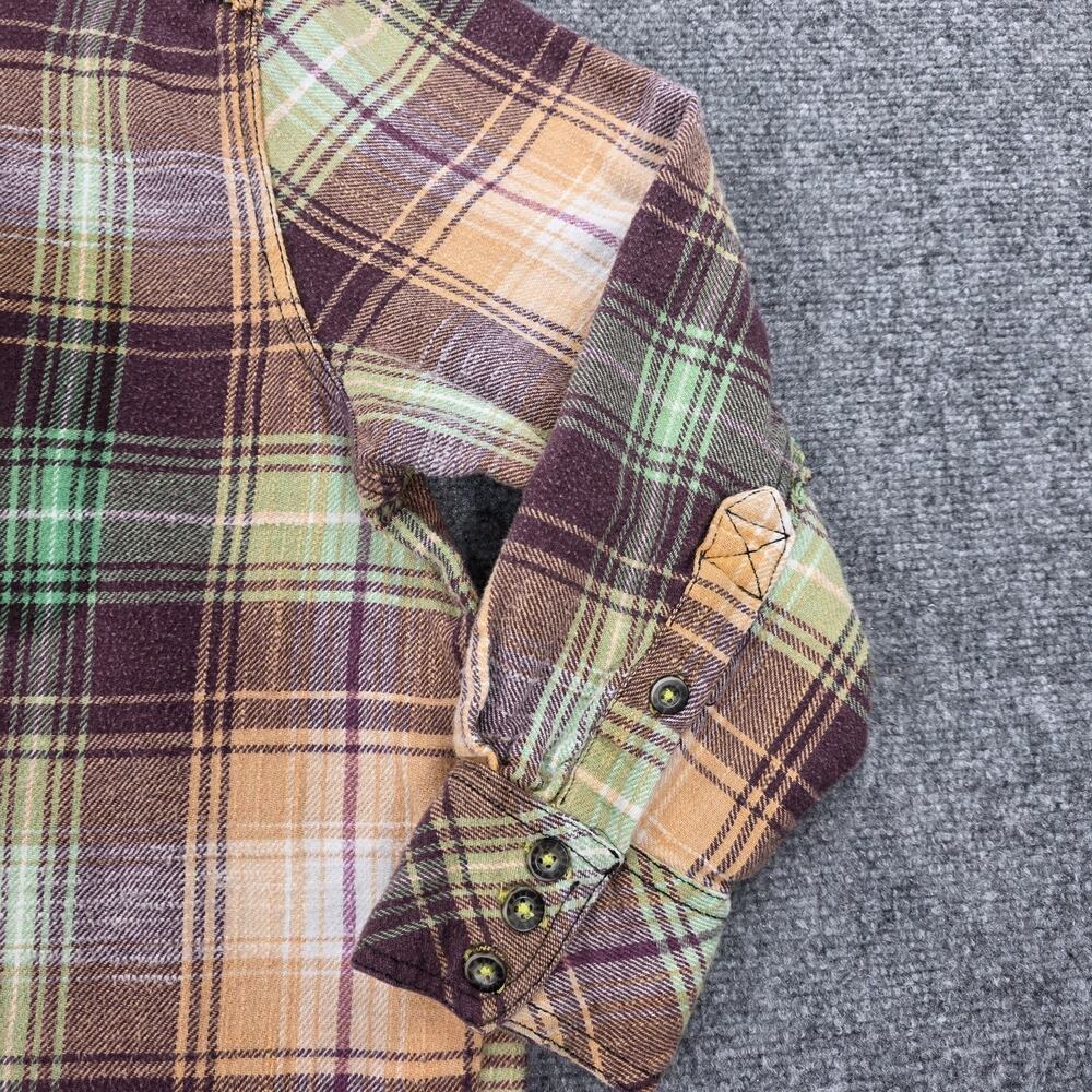 BDG Shirt Womens XS Multicolor Plaid Flannel Raw Hem Button Up Relaxed Fit Boho - Picture 16 of 16